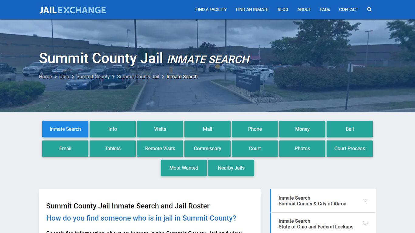 Inmate Search: Roster & Mugshots - Summit County Jail, OH